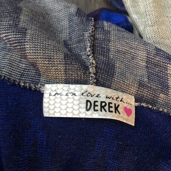 Derek Aztec print lightweight open front long sweater Sz M/L - Picture 4 of 4